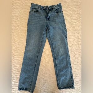 stradivarius Straight Leg Blue Jeans